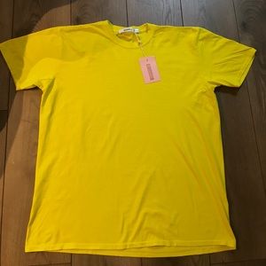 Neon Yellow Black Planet Graphic T-Shirt